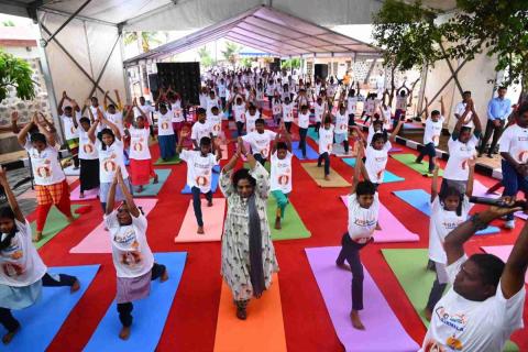 Dr. (Smt.) Tamilisai Soundararajan, Hon’ble Governor of Telangana and Hon’ble Lt. Governor of Puducherry Inaugurated the celebration of International Yoga Day