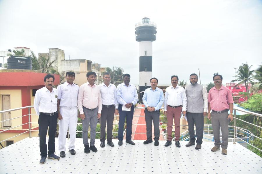 Secretary visited the puri lighthouse 