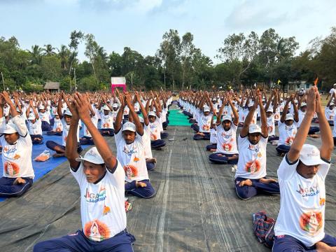 9th International Day of Yoga at False Point Lighthouse