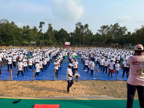 9th International Day of Yoga at False Point Lighthouse