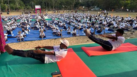 9th International Day of Yoga at False Point Lighthouse