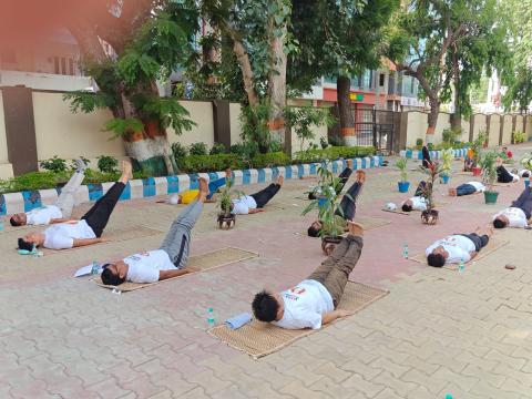 Celebration of International Yoga Day on 21/06/2024 @ Jamnagar Directorate 