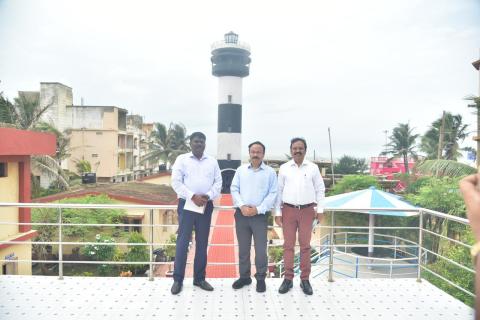 Secretary visited the puri lighthouse 